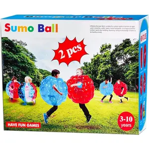 2 Pack-bumpers for kids, bounce ball for Kids, kids sumo Balls, grass ball for child outdoor team gaming play for 3-12 ages (60 cm, blue+red)