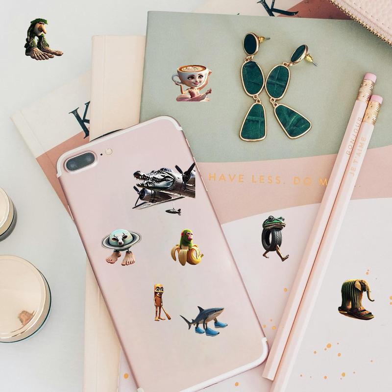 2 Roll Set of 1000 Stickers Brainrot Stickers, Italian Brainrot Temporary Tattoos, Italian Brainrot Funny Stickers Suitable for Enthusiasts of Humor and Unique Stickers