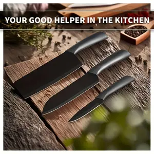 3-Piece Set Premium Kitchen Knife Suit-Expert-Made Universal Knife, Slicer, Peeler, Perfect for Home, Outdoor, Camping and Dorm-Durable, Ergonomic and Stylish