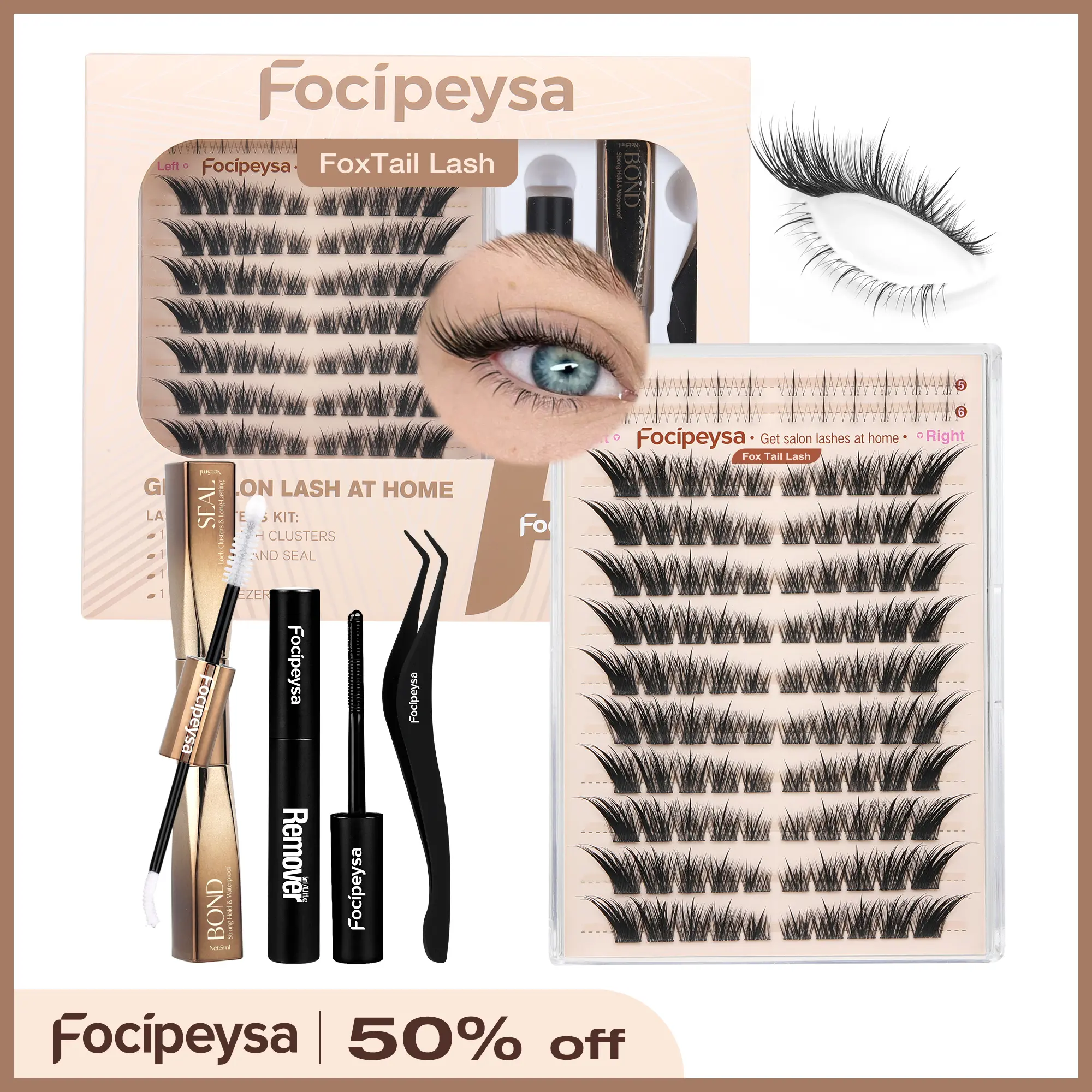 (Lash Kit) Fox Eye Lash Kit