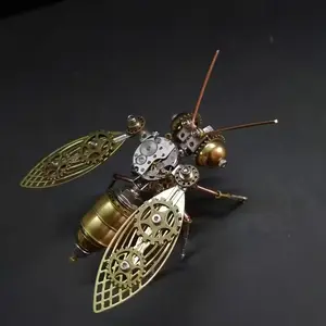 DIY Mechanical Punk Bee Model Kit, 3D Insect Puzzle Assembly Set, Creative High Difficulty Handmade Art, Perfect Gift for Boyfriend