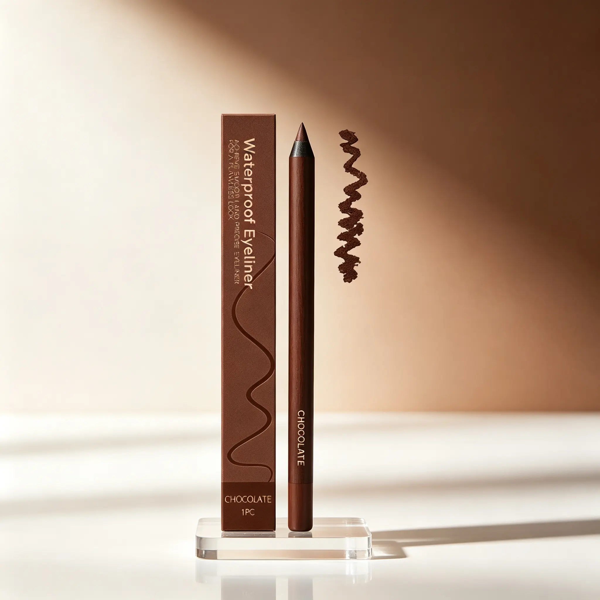Waterproof Eyeliner Pen in Chocolate Brown, Smudge-Proof & Long-Lasting with a Precise Tip for a Smooth Line, Gentle Cosmetic for Daily Wear - 1pc, Blend, Beauty Products, Makeup Tutorial