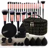EGFSK Makeup Brushes Set Professional Makeup Kit Women's Lightweight MakeupTool Set - 34 or 47Pcs with Brushes,Bag, Sponge, Headband, Cleaning Bowl, Puff, Wristband, Organizer,Cosmetic Accessories, Makeup Brush Organizer