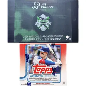 Break#597 (PYT). Two (2) sealed Hit Parade & Topps baseball boxes(see description/pictures for more information). Sports Trading Card Box And Memorabilia Jersey Mixer Break.