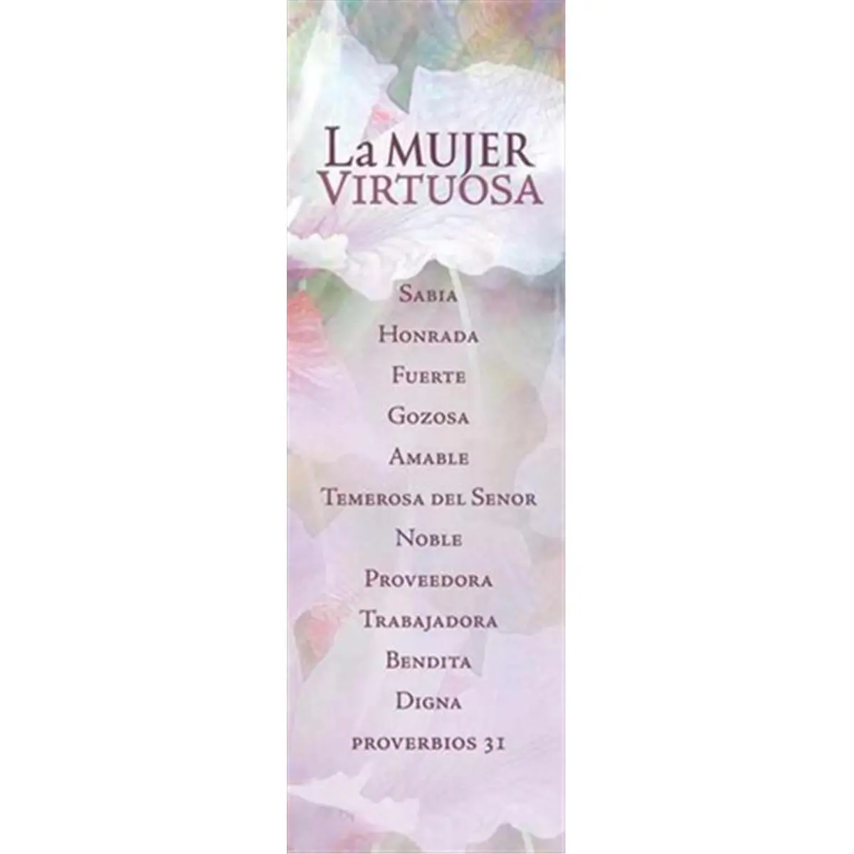 212 MAIN Religious Virtuous Theme Spanish Text Bookmarks, 25-Pack Office Stationery for Index Marking, Book Lover Gifts, Pack 25