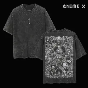 The Key Shingeki no Kyojin - Attack On Titan Anime Double Printed  Washed Tee Unisex Oversize Anime Manga Washed Heavyweight Cotton T-shirt, Gift For Anime Fan Lover BIU