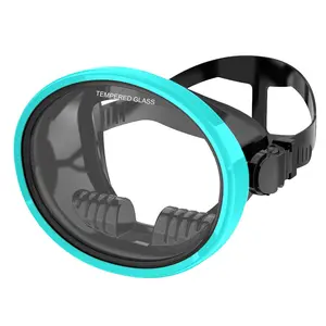 Oval Diving Mask, Classic Retro-style Panoramic Wide View Scuba Goggles, Tempered Glass Lens Diving Mask for Adults, Diving Gear