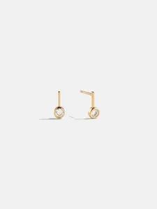 Fallon 14K Gold Bezel Earrings - 5MM Stone