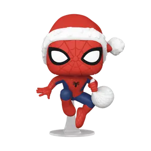 Funko Santa Spider-Man 1136 Holiday Figurine, Numbered Item with Santa Hat