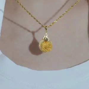 LisiZen Gold Rose Pendant Necklace, Chic Minimalist Jewelry, 2025 New Trend Luxury Fashion Collarbone Chain for Women DZXL3564