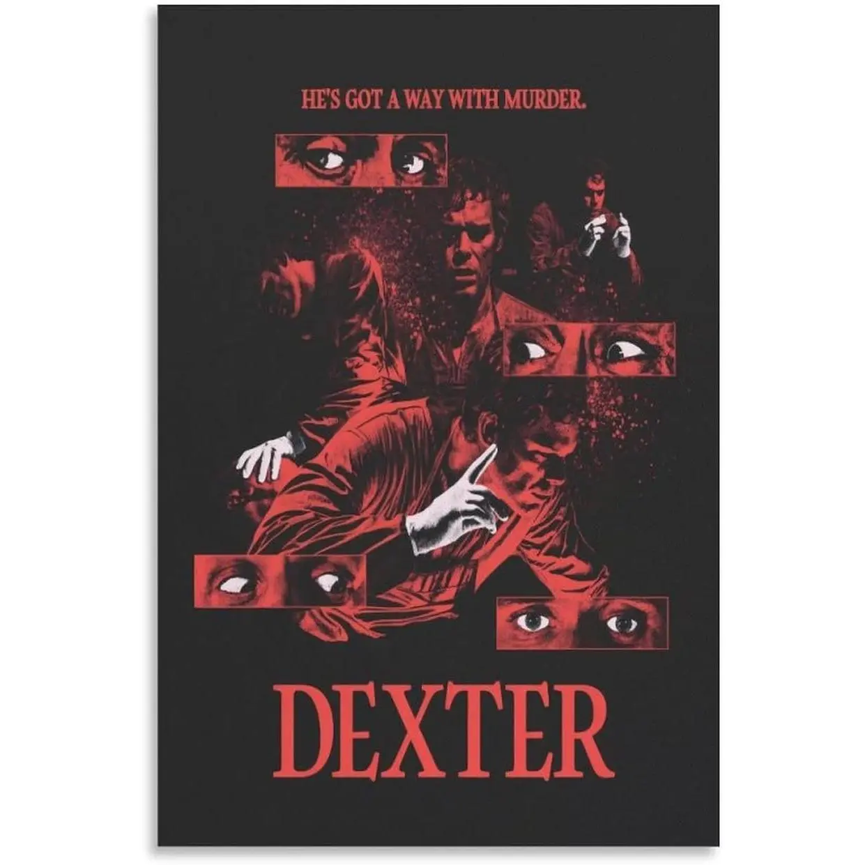 Dexter Canvas Poster Wall Art - Artistic Print, Inkjet Print, Aesthetic Home Decor for Living Room, Bedroom Interior Walls with Realistic Look (26), High Detail