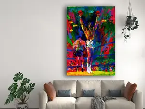 Muhammad Ali Canvas Wall Decor, Muhammad Ali Boxing Wall Art, Sports Wall Art, Colorful Canvas Wall Art, Home Decor, Home Gift,Ready to Hang