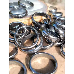 Hematite Band Rings, Hematite Bands, Simple Black Hematite Band. Grounding and Protection Energies in a Ring
