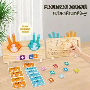 Montessori Math Toys for Toddlers 2-5, Wooden Educational Counting Blocks and Number Learning Set, Back-numbered version,Preschool Homeschool Supplies for Boys and Girls, Early Learning Manipulatives, Board, Ideal Birthday Gift for Kids