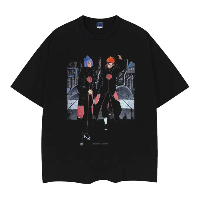 Naruto "Six Paths of Pain" Vintage Oversized Tee Anime T-shirt 100% Cotton Original Design Men's Top Casual Streetwear Womenswear Tshirt