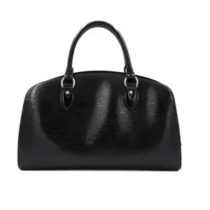 Pre-owned Louis Vuitton Leather Top handle bag Pont Neuf Medium Black JM MM361