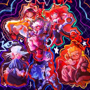 Gachi Holographic Keychains!! Rudo, Riyo, Amo, Enjin, Tamsy, and Zanka!!