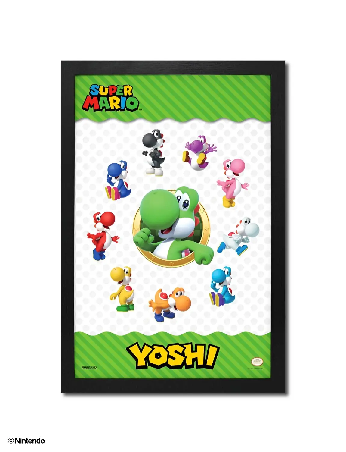 Super Mario™: Yoshi Wheel Gel-Coated Framed Print (11x17)