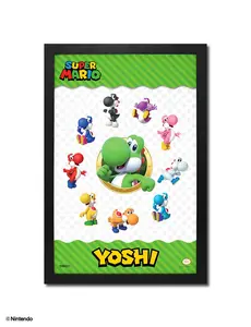 Super Mario™: Yoshi Wheel Gel-Coated Framed Print (11x17)