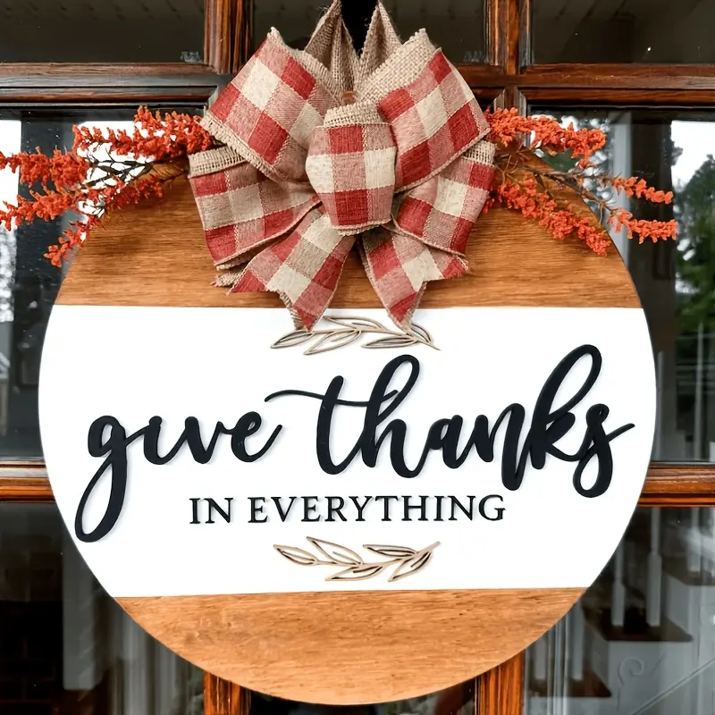 Thanksgiving Front Door Decor | Give thanks in everything | Front Door Wreath | Thanksgiving Door Hanger | Thanksgiving Decor | Thanksgiving Door Wreath home sign