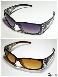 Trendy Fashion Sunglasses with Rhinestones, UV Protection Eyewear for Men & Women, Casual Style PC Frame Outdoor Use All Season