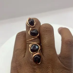 Garnet adjustable ring