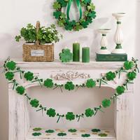 St Patricks Day Shamrock Garland Banner