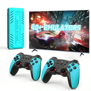 Retro Gaming Console, 2026 Gaming Stick Pro, 4k HDMI Output, and 2.4GHz Wireless Controller, 48 Classic Emulators, Plug and Play Video Games for TV (Blue)