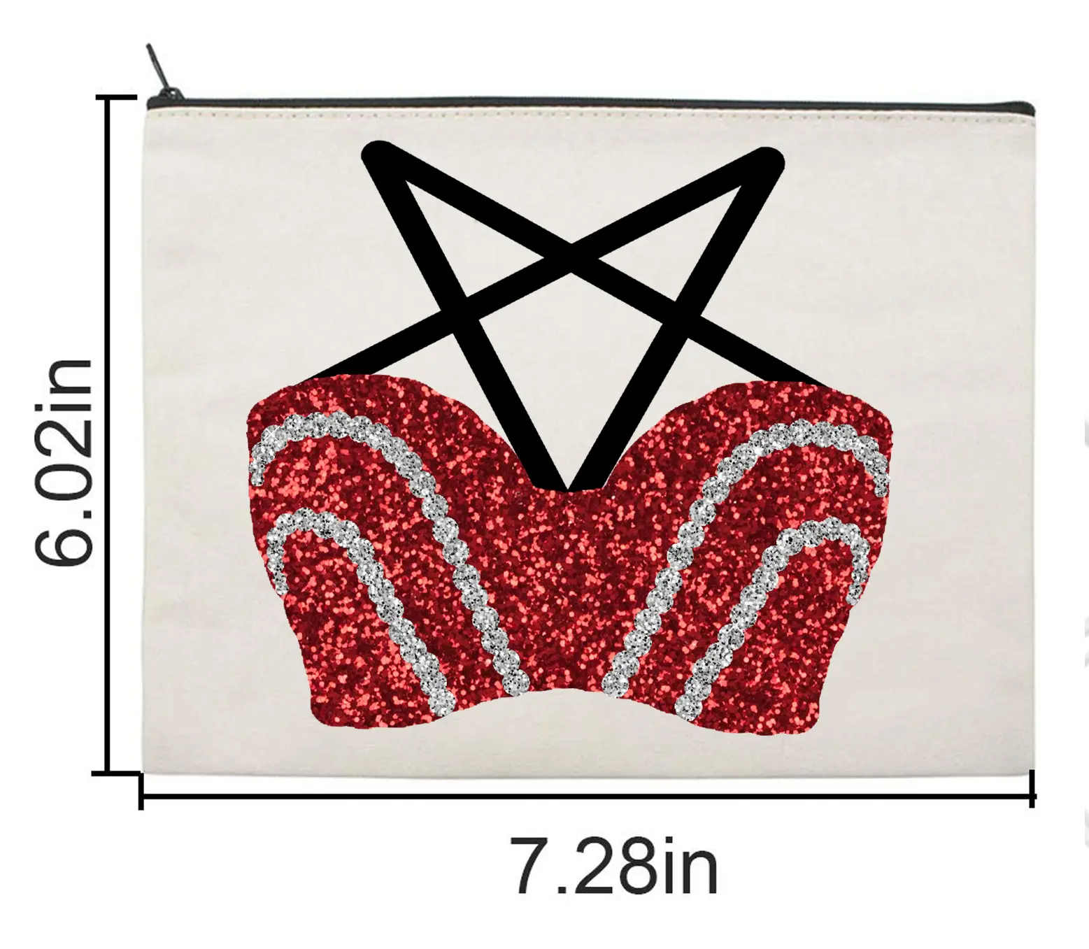 Red Bustier Make Up bag
