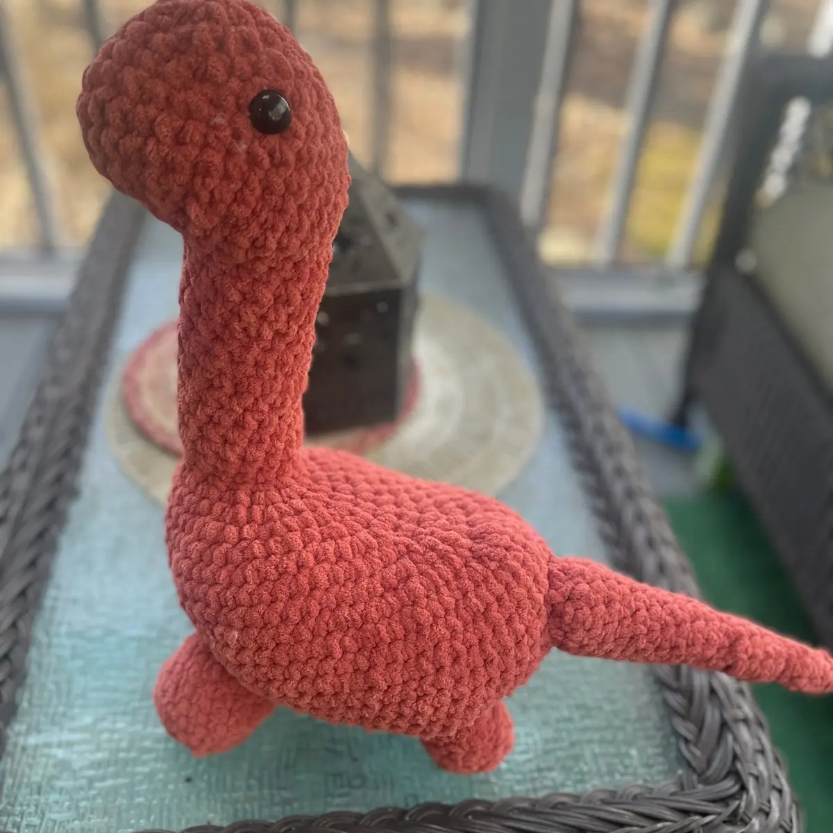 Large Amigurumi Crochet Dinosaur Plushie