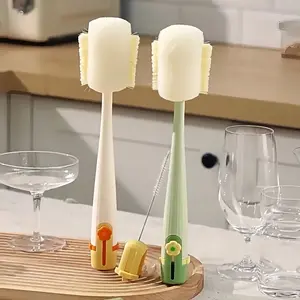 Multipurpose 5-in-1 Cup Washing Tool Long Handle 360 Degree Rotation Baby Bottle Cleaner Brush Convenient Water Bottle Cleaner Bottlewasher