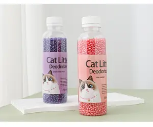 Cat litterDeodorizer - Summer Breeze Odor Eliminator Powder, Non‑ litterAdditive | Portable Natural Baking Soda Formula with Activated Charcoal and Corncob Bits for Mullti‑cat Homes