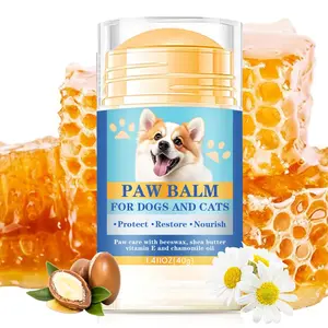 Natural Nourishing Pet Paw Balm, Moisturizing Pet Paw Care Cream, Pet Paw Protector, Dog & Cat Vitamin Grooming Supplies