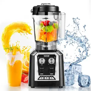 VEVOR Professional Blender, TikTokShopBlackFriday, Commercial Countertop Blenders, 68 oz Jar Blender Combo, Stainless Steel 3 Functions Blender, for Frozen Drinks, Shakes, Smoothies, Peree, and Crush Ice