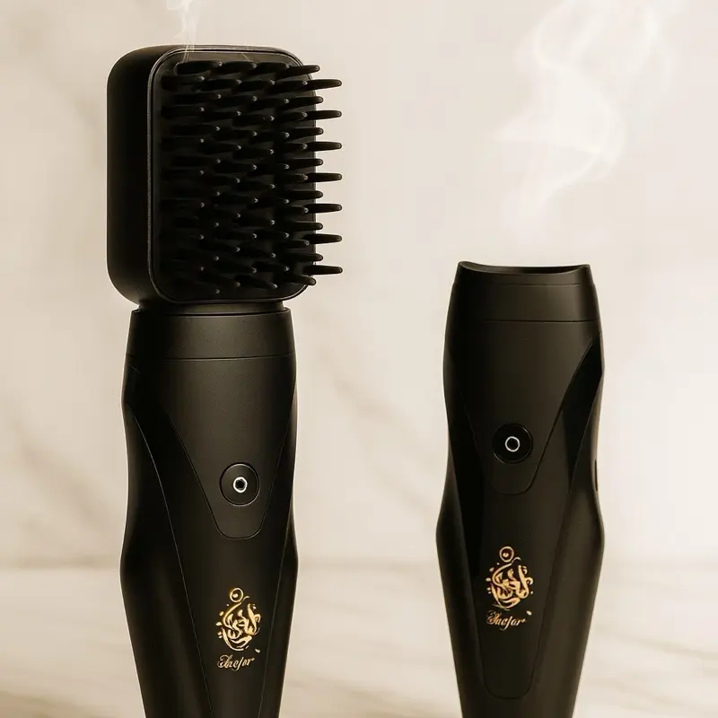 2-in-1 Arabic Bakhoor Incense Brush – Rechargeable Electric Bakhoor Hair & Home Tool