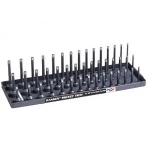 212 MAIN HR38023 0.38 in. Metric 3-Row Deep Gray Socket Holder Accessory - Multiple Sockets, Organizes Tools, Secure Hold