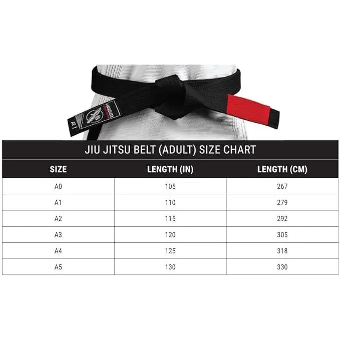 Hayabusa 2.0 Adult BJJ Belt - Premium Quality, IBJJF Compliant, Reinforced Double Stitching