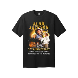 Alan Jackson 37th Anniversary 1989–2026 T-Shirt – Country Music Tour Graphic Tee Thank You for the Memories Fan Shirt USA Men Women Tops