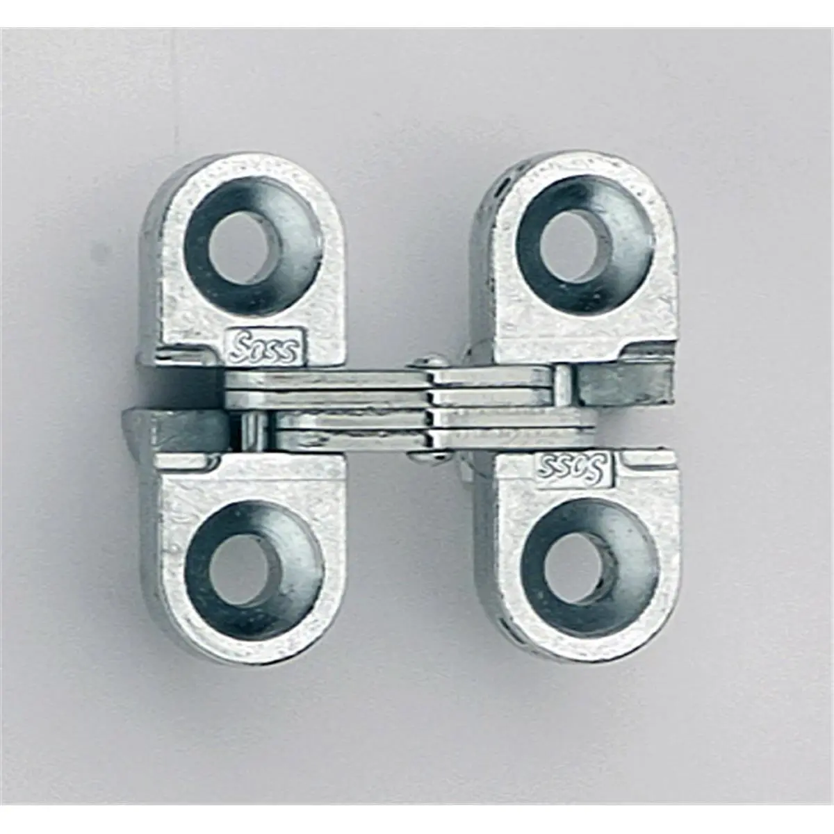 212 MAIN Invisible Hardware Door Hinge - Satin Chrome, Full Rotation, Flush Fit, Extreme Light Duty, 0.47" h x 1.03" w x 1" l, All Seasons, for Sailing Wood & Metal Doors, 1-Piece