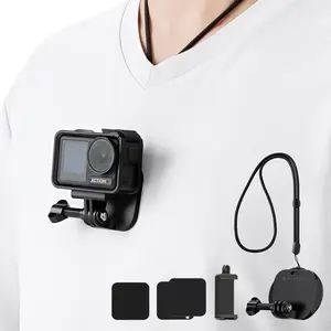 K&F CONCEPT Magnetic Action Camera Chest Mount for GoPro Hero 13/12/11/10/9 Black, DJI Osmo Action 5 Pro/4/3/2 and More Action Camera, POV Neck Mount with Adjustable Neck Strap Lanyards