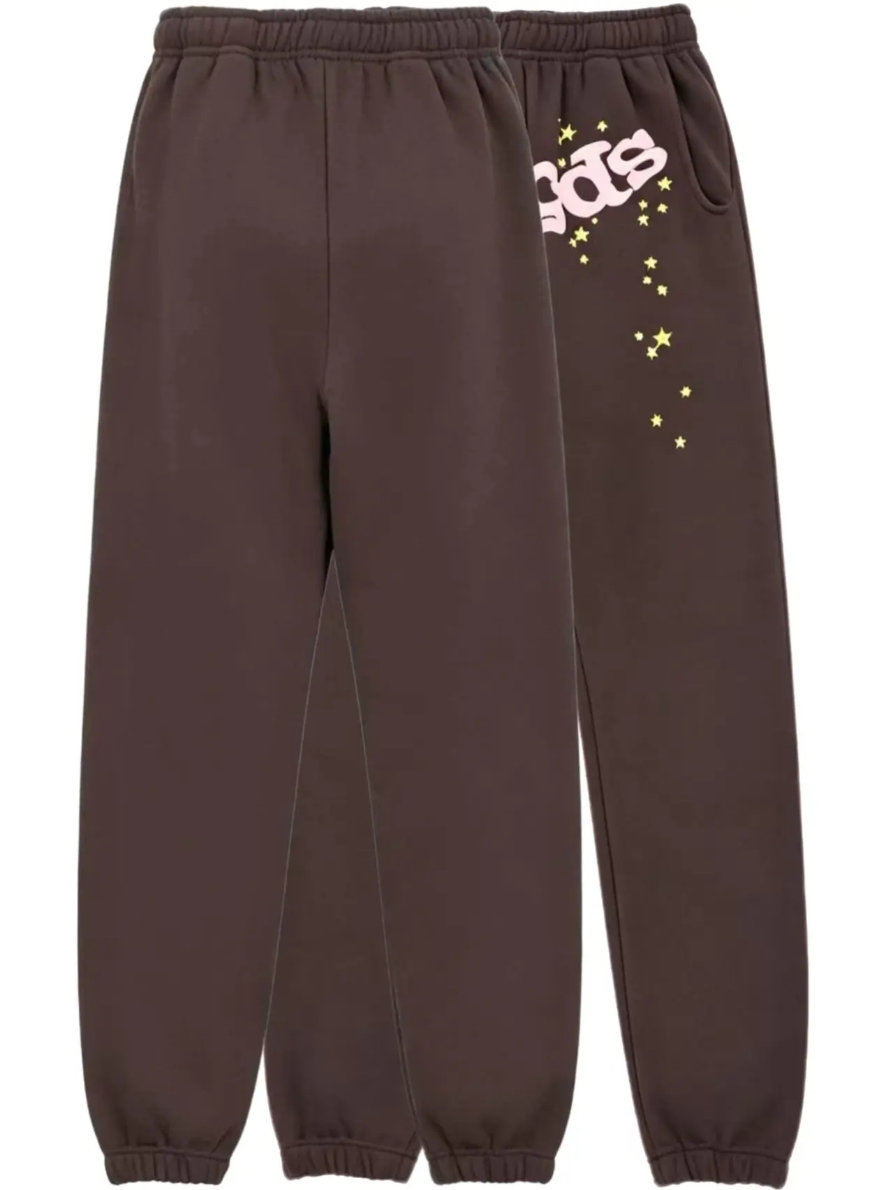 Men's Y2k Street Punk Joggers - Spider Web Pattern, Letter Print, Colorful Stars, Casual Fitted Fall-Winter Sports Pants