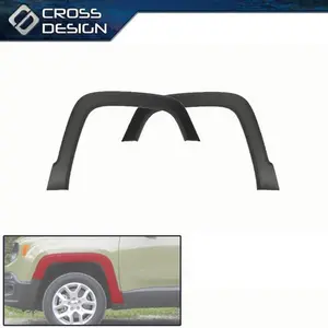 CROSSDESIGN Wheel Molding Fender Flares Front Right Left Side Fit For JEEP Renegade 2015-21