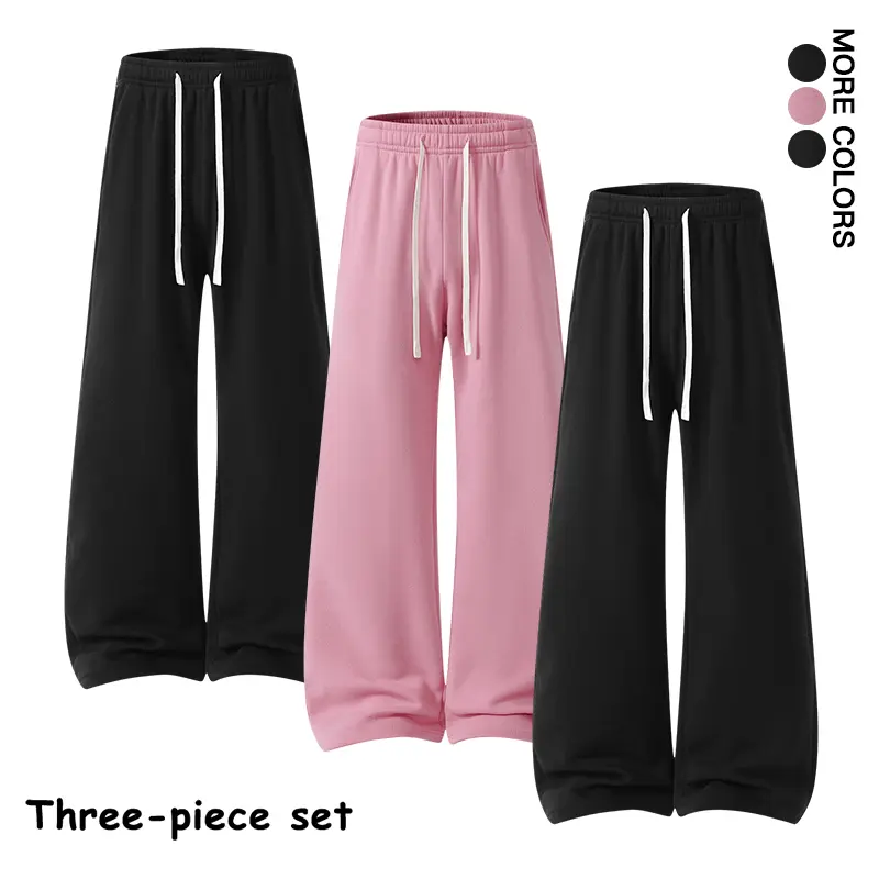 #SohoChic   3 Pack Women’s Minimalist Wide Leg Sweatpants, Basic Baggy Trousers for Wardrobe Essentials
