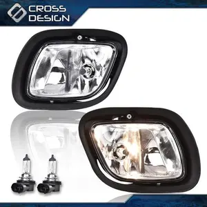 CROSSDESIGN Fit For 2008-2016 Freightliner Cascadia Fog Light W/ Bulb Driver&Passenger Lamps