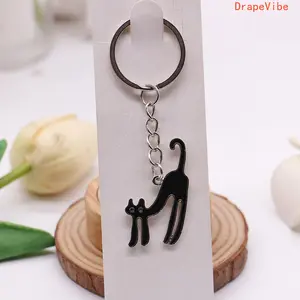 Cute Cat Pattern Keychain, Exquisite All-Match Unisex Fashion Pendant for Bag, Car Decoration