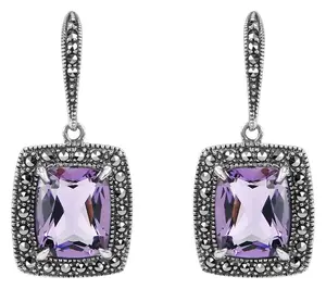 Suspicion Sterling Simulated Quartz & MarcasiteEarrings