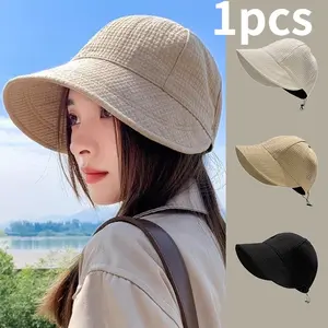 Women's Waffle Knit Fisherman Hat, Spring Summer Fashion Sun Protection Cap, Versatile UV-Resistant Beach Hat, Stylish Outdoor Accessory