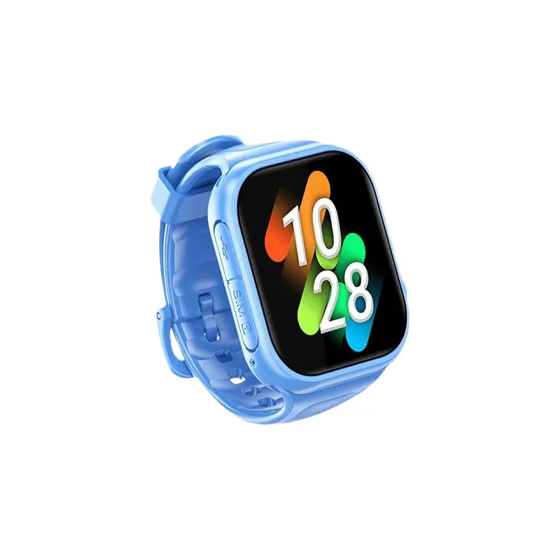 Unbranded Women's Fashion Silicone Band Square Wristwatch for Children - Adjustable Sports Strap, 4G GPS Tracking, Camera & Video Call, TFT Touch+Button Screen, Life Waterproof, Android, 64GB Support, USB & Wireless Charging