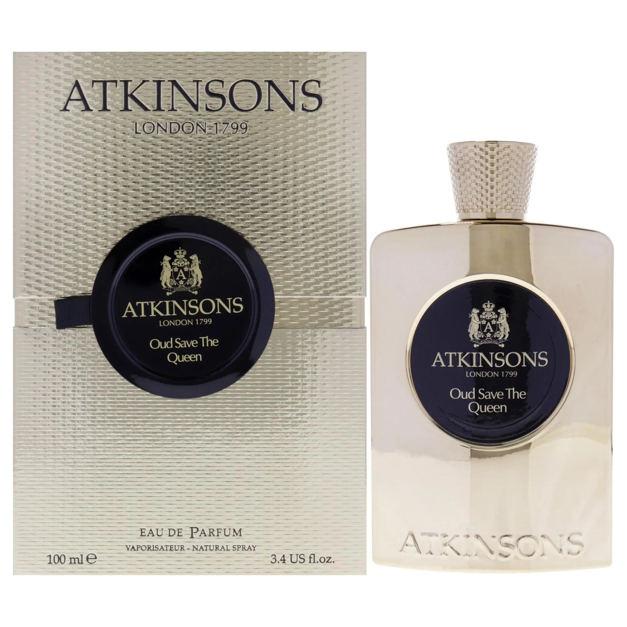 Atkinsons Oud Save The Queen Women's EDP Spray - 3.4 oz (100ml) Spray Bottle, for Daily Use