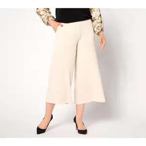Susan Graver Liquid Knit Pull-on Culotte Pants